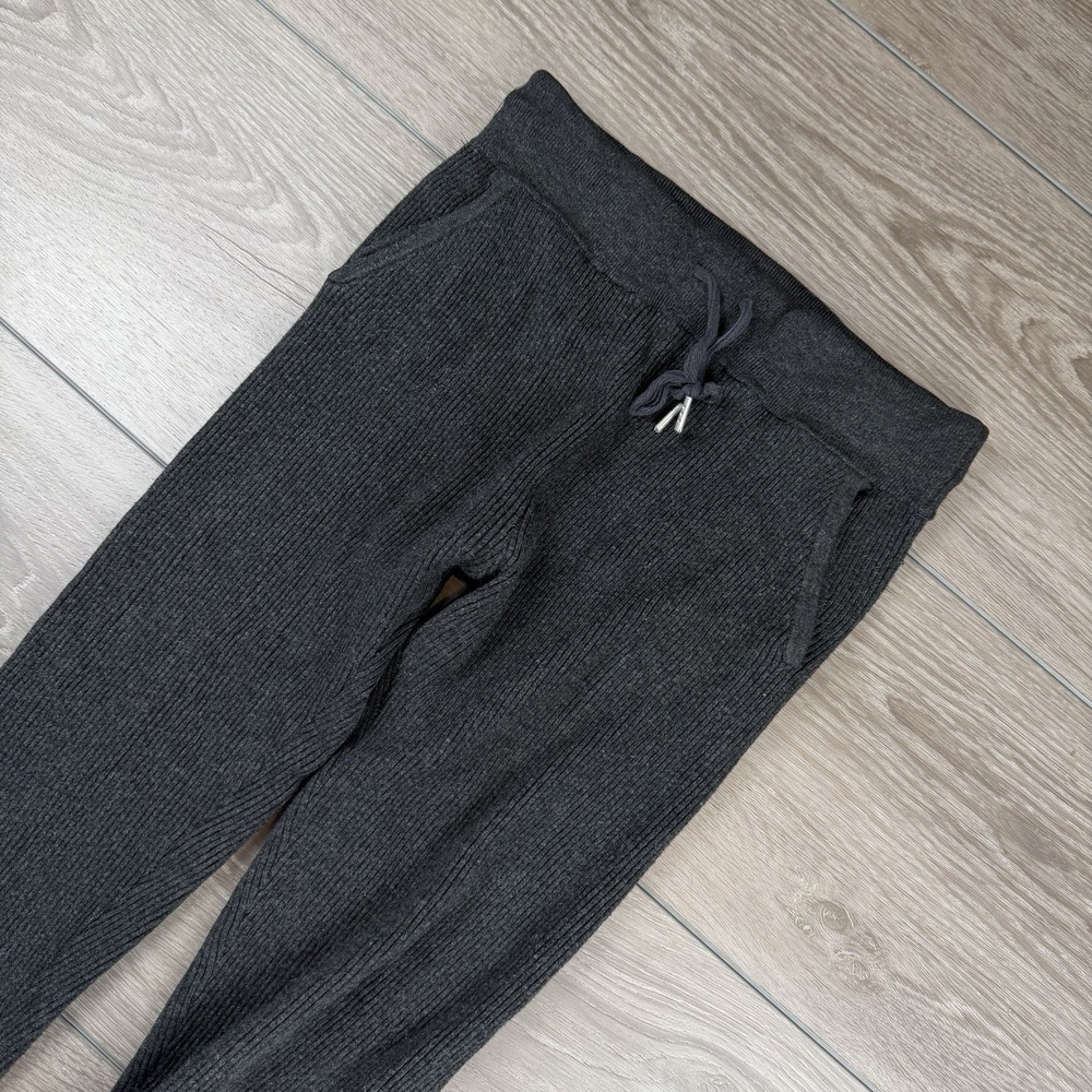 Adidas X Ivy Park Women's Pull On Ribbed Drawstring Sweatpants Grey Size Small